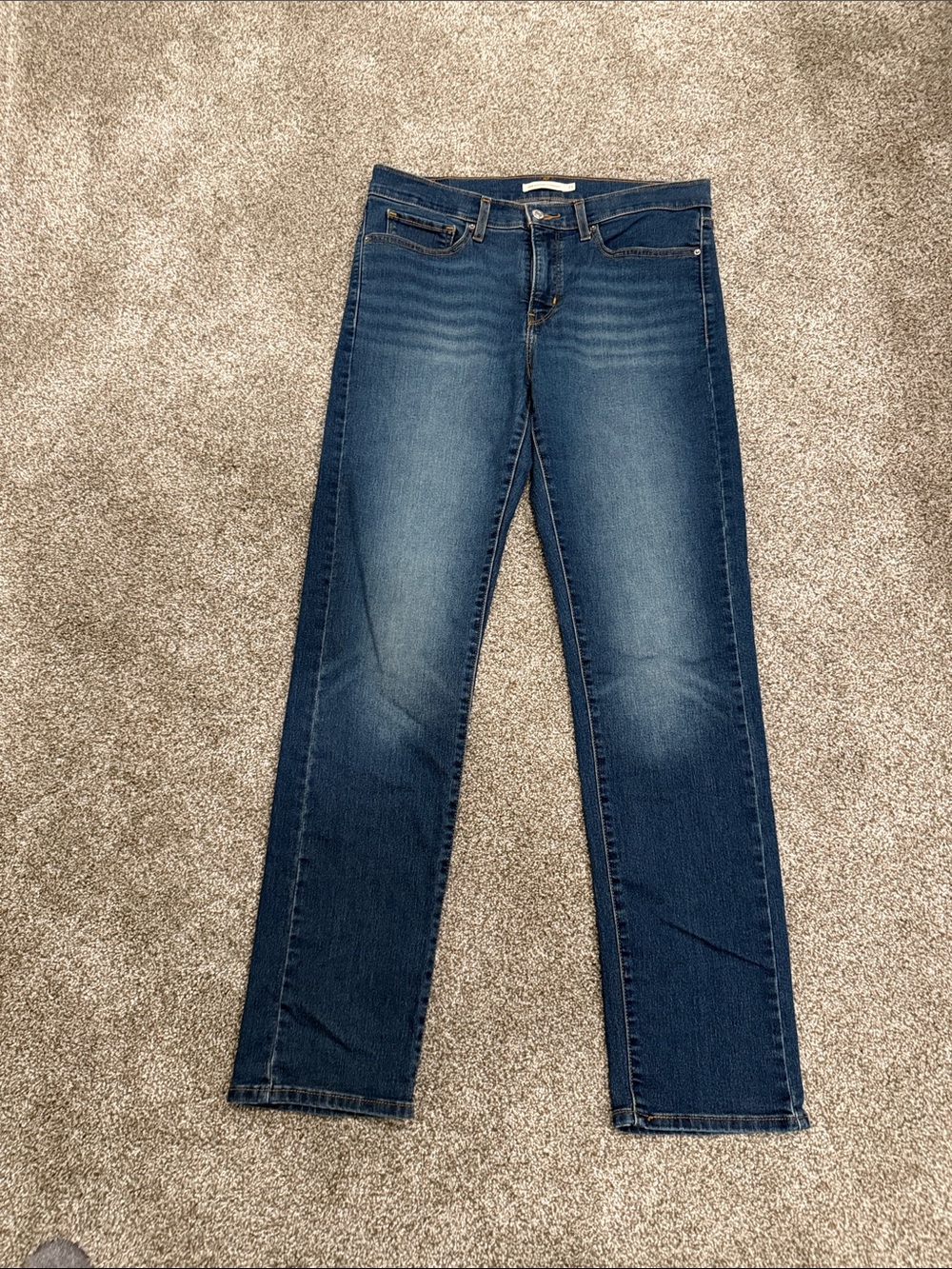 Levi's Women's Straight-Leg Jeans — Dark Blue Wash